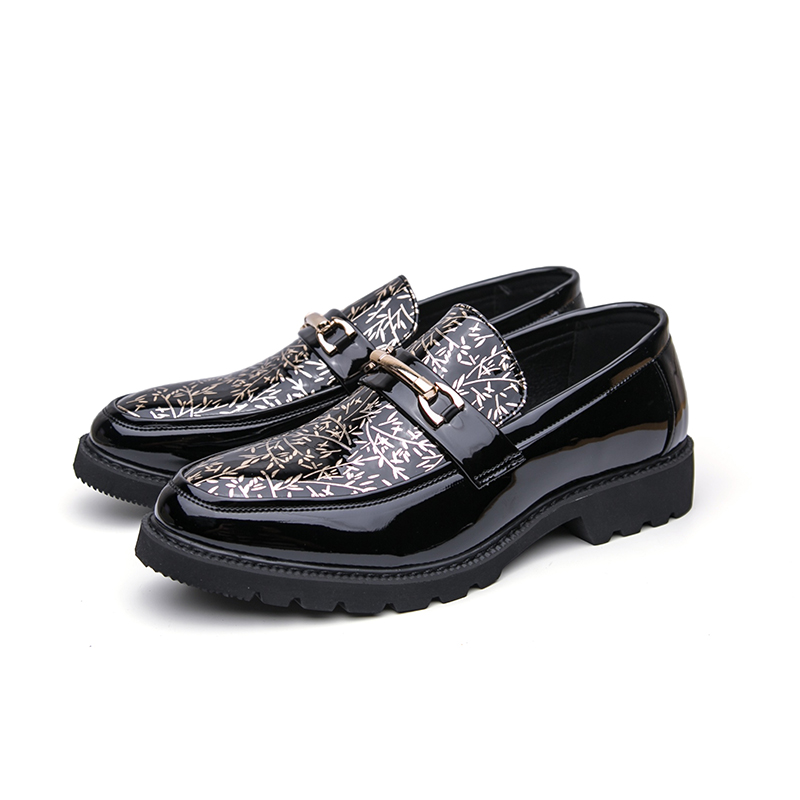 Men Two Tone Bamboo Print Pate - Men'S Shoes With Height Increase ulasan dan harga
