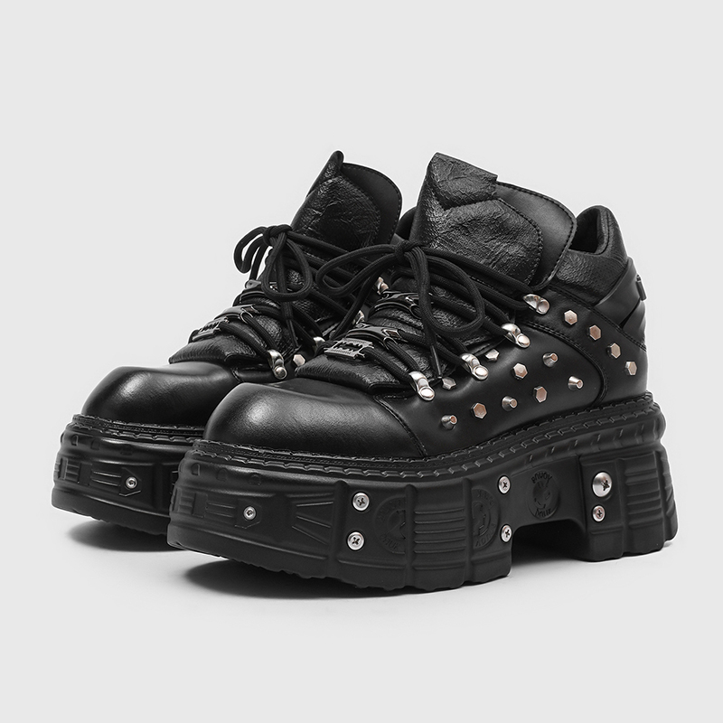 New Gothic Punk Men's Platform - Men'S Shoes With Height Increase ulasan dan harga