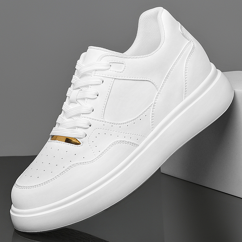 Men Solid Faux Leather Skate S - Men'S Shoes With Height Increase ulasan dan harga